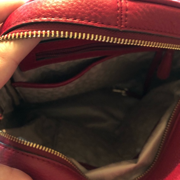 Michael Kors- Small Red Backpack. Like new - Picture 2 of 3